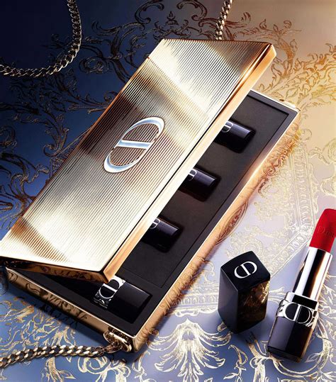 dior lipstick clutch gold|dior lipstick set with clutch.